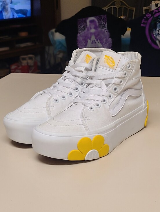 Vans Shoes - Vans SK8 Hi Sunflower Tapered Stackform platform skateboard sneakers size 7